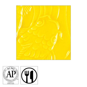 Amaco Lg-63 Lead Free Liquid Gloss Glaze, Brilliant Yellow, Pint