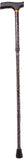 Drive Medical Lightweight Adjustable Folding Cane with T Handle, Black Floral, Universal
