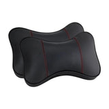 Styleheaven 2Pcs Car Neck Pillow Head Rest Driving Travel Easy Installation Neck Support Black