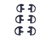 KS K-STORM Two Way Radio Ear Mold Replacement Soft Silicone Ear Insert for Acoustic Coil Tube Earpiece (Black, 3 Pair Large,Medi