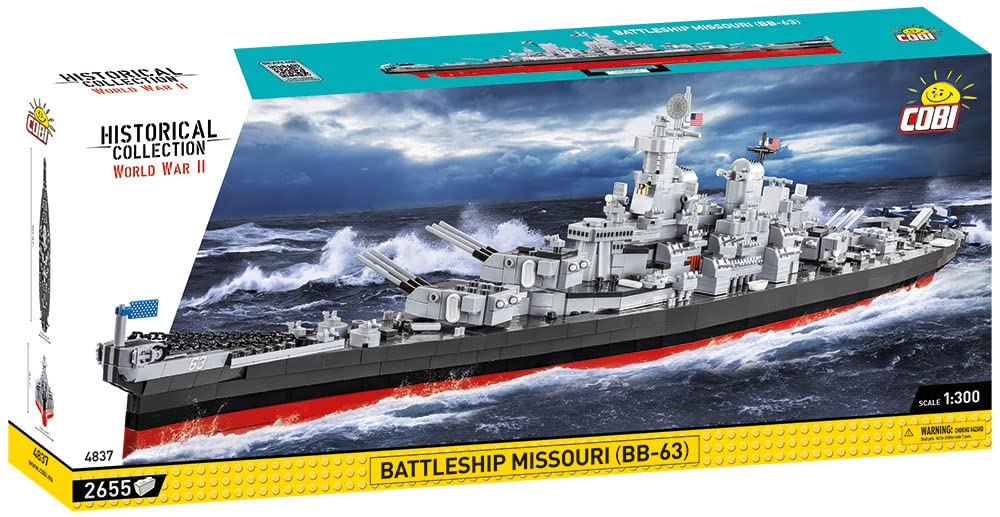 Cobi Historical Collection World War Ii Battleship Missouri (Bb-63),2655 Pieces