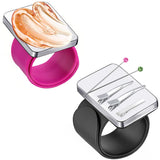 Extension Size Magnetic Pin Holder Wrist Band, 2 Pieces Silicone Wrist Magnetic Wristband for Braiding Gel, Pin Cushion Holder B