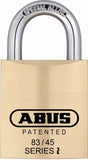 ABUS 83/45300 S2 Schlage 45mm All Weather Solid Brass Rekeyable Padlock with 1 Shackle, ZeroBitted