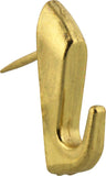 Hillman Fasteners 122206 10Pound Push Pin Hanger, Brass Finish (Pack of 5)