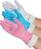 HSL Household Cleaning Gloves - Reusable Kitchen Dishwashing Gloves with Latex Free, Cotton lining, Waterproof, Non-Slip (Small,