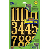 Hy-Ko 3 in. Gold Vinyl Number Set 0-9 Self-Adhesive 1 pk