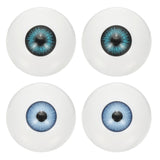 PATIKIL 30mm Doll Eyes, 4 Pcs Realistic Acrylic Eyes Plastic Half Eyeballs for Dolls Masks Halloween Props Art Craft, Light Blue