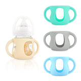 4-Pack Silicone Sleeves for Philips Avent Glass Bottles, BPA-Free Drop-Resistant Baby Bottle Sleeves with Handles, Compatible wi