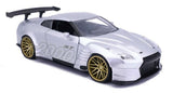Jada Toys I Love The 2000s 1:24 2009 Nissan GTR (R35) Ben Sopra DieCast Car, Toys for Kids and Adults, Silver