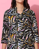 Toplot Co Ord Kurta Set For Women Printed Straight Kurta With Pant (Up-Down-Pair-5139-Black-M),Black,,B0CH9W9WM1