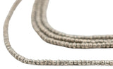 The Bead Chest Dark Silver Heishi Beads - 1.5mm Ethiopian Metal Spacers, Full Strand for Jewelry Making I Approximately 450-540 