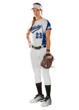 Alleson Athletic Girls Fast Pitch Softball Belt Loop Pants, White, Medium