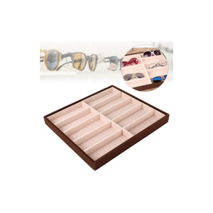 10 Grids Sunglass Box, Modern Glasses Organizer Eyeglass Display Storage Cases, Compartment Eyewear Storage Box Christmas, Valen
