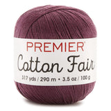 Premier Yarns 2717 Cotton Fair Solid Yarn, Plum
