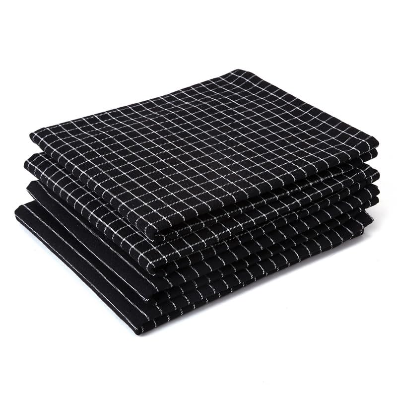Encasa Homes Anti-Odour Kitchen Dish Towels, 18 x 28 inch (4 Pc Set) Highly Absorbent, Tea Towels for Cleaning & Quick Drying, E