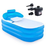 CO-Z Inflatable Bathtub with Electric Air Pump and Bath Pillow Headrest, Portable Blow Up Tub for Adults, Outdoor or Indoor Free