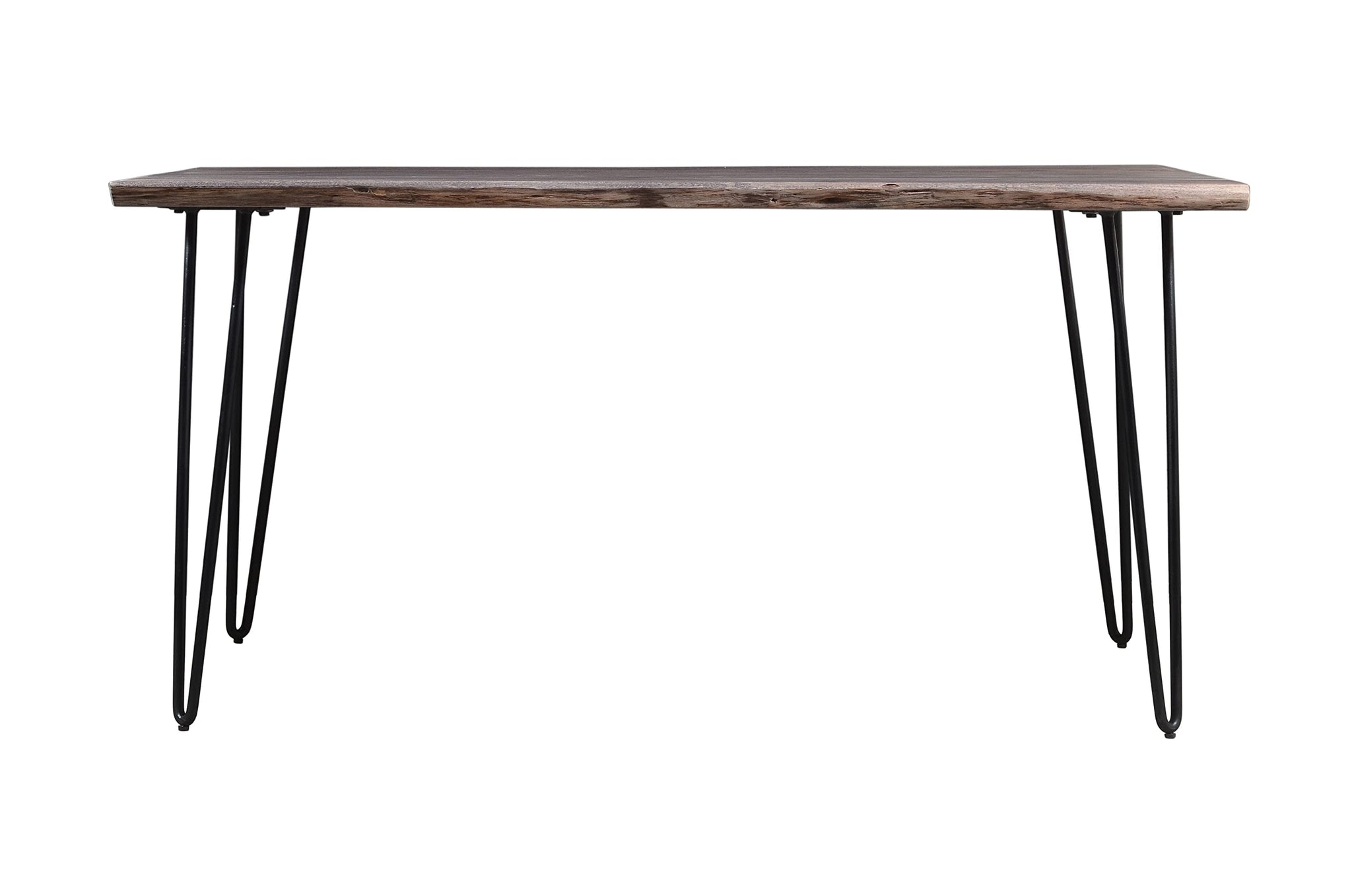 Jofran Nature'S Edge Modern Solid Wood Natural Live Edge Slab Kitchen Dining Table, Slate, 60