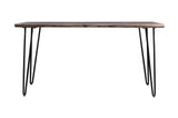 Jofran Nature'S Edge Modern Solid Wood Natural Live Edge Slab Kitchen Dining Table, Slate, 60
