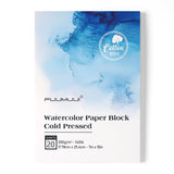 Watercolor Paper Block 7x10 Inch, Fuumuui 100% Cotton Paper Pad, 20 Sheets, Cold Pressed, Acid-Free, 140 lb/300gsm for Painting,