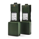 ROWSHEP (2-Pack) 3.7V 12000mAh BL-152 Li-ion Battery Replacement for Baofeng AR-152 Walkie Talkie with USB Charger Cable Green
