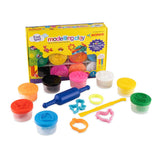 Kores Kool Toolz Modelling Clay 200 g | 8 Vibrant Shades Including 2 Neon Colors | 4 Moulds, 1 Roller & 1 Cutter | Soft, Reusa