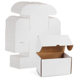 WIFTREY 7x5x4 Small Shipping Boxes Set of 40, White Corrugated Cardboard Box Shipping Box for Packaging Small Business, Moving, 