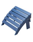 VEVOR Adirondack Ottoman, 15.7L x 18.9W x 13H Inch HDPE Plastic Folding Adirondack Ottoman, Weather-Resistant Foot Rest for Adir