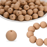 HARFINGTON 180Pcs Silicone Beads 9mm Round Rubber Focal Beads Bulk for Pens Keychain Bracelet Necklace DIY Crafts Making, Gray C
