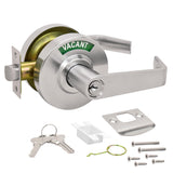 Nuk3y Indio Grade 2 Commercial Duty Indicator Lever Lockset (Entry, Satin Chrome)