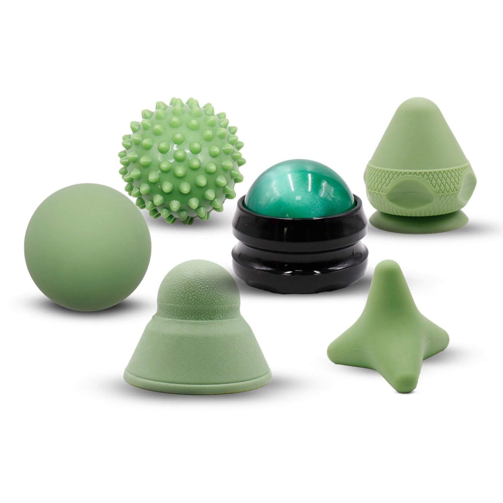 Physical Therapy Pain Relief Massage Ball Set for Trigger Point Release - Myofascial Release Tool & Deep Tissue Massage Set of 6