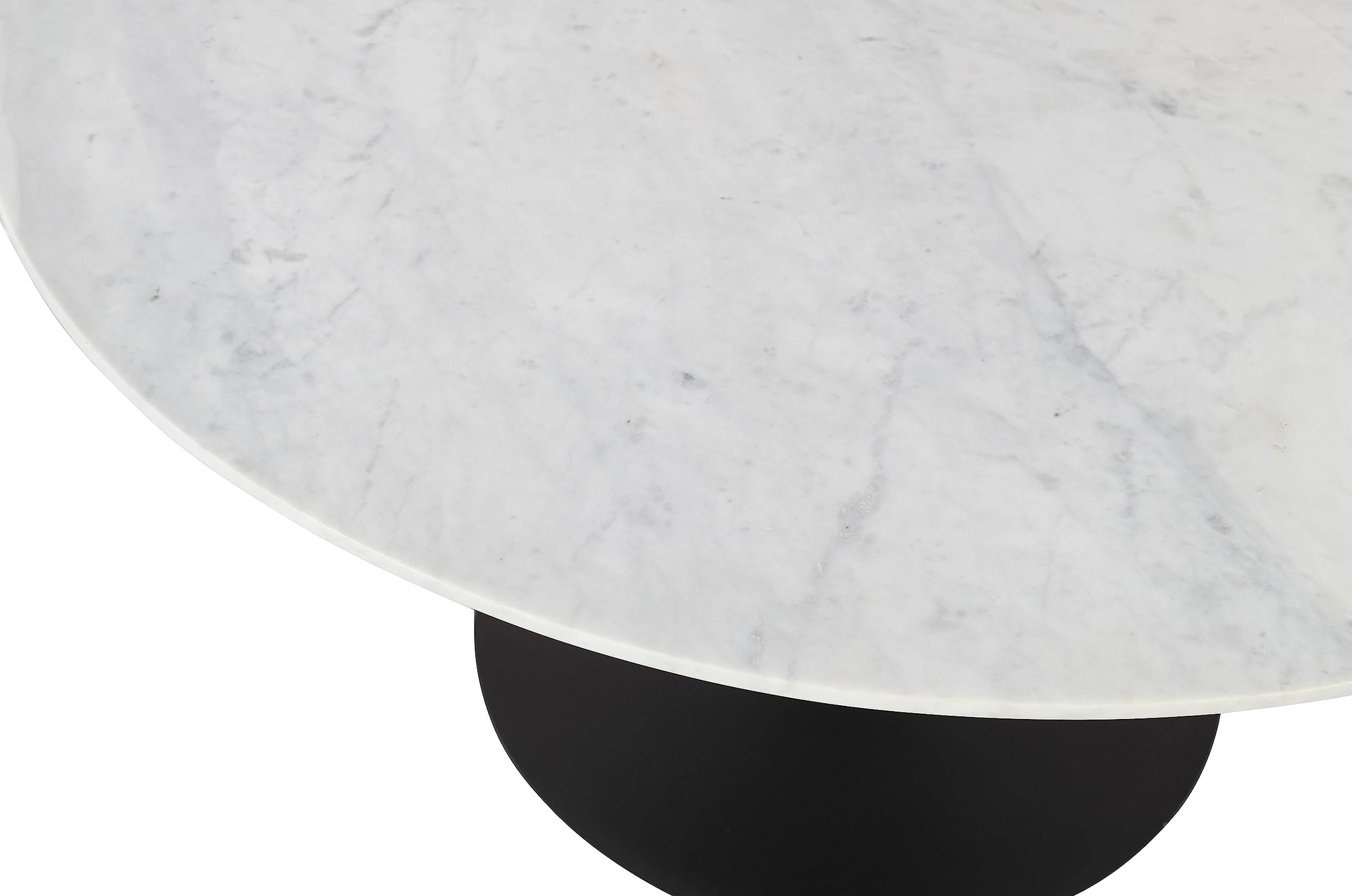 Rowan 42 Modern Luxury Pedestal Round Marble Dining Table