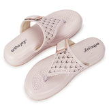 Ortho Joy Doctor Fancy Slipper For Women || Orthopedic Women'S Fancy Slipper/Sandal For Women,White,3,B0CQMB4B8S