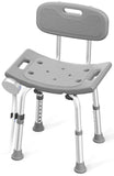 HOMLAND Shower Chair for Inside Shower with Removable Back, 400 lbs Heavy Duty Bath Seat for Bathtub, Safety Bath Stool for Seni