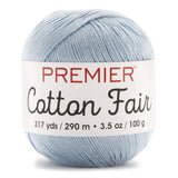 Premier Yarn 61884s Cotton Fair Solid Yarn, Baby Blue
