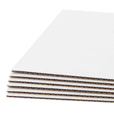 Golden State Art, 25 Pack 10x10 One-side White Corrugated Cardboard Sheets, Flat Cardboard Inserts Layer Pads for Mailing, Packa