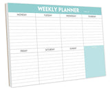 Weekly Planner Notepad - Tear Off Planning Pad with Daily Schedule & Calendar, 52 Sheets, 100gsm Paper, Undated Weekly To Do Lis