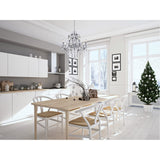 Elegant Lighting Living District Indoor Modern Home Decorative Bright Ceiling Voltaire Collection Chandelier D26 H25 Lt:8 Chrome