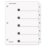 Cardinal 60513 Traditional OneStep Index System, 5Tab, 15, Letter, White, 5/Set