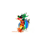 Handmade Mini 2 Blown Glass Dragon Figurines Figures Art,Collectible Dollhouse Gift Ideas,Miniature Fairy Tale Animals,Tiny Or