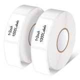 2000 Pcs Removable Freezer Labels, 1 x 2 Blank Label Stickers with Perforation Line Waterproof Oil Resistant Sticker Labels for 