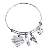 Infinity Collection Nurse Bracelet, Nurse Prayer Charm Bracelet, Nurse Bangle, Nurse Gifts for Women, RN/LPN Gift Sets, Future N