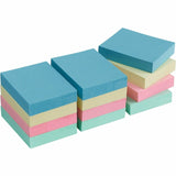 Business Source 16500 Adhesive Notes,Plain,11/2x2,100 Sh/PD, 12/PK, AST Pastel