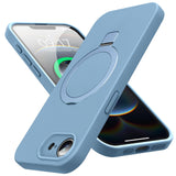 Designed for iPhone 17E/16E Case with Magnetic Invisible Stand, [Compatible with Mag-Safe][Full Camera Protection]Liquid Silicon
