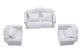 Fateanuki 1 12 Scale Doll House Furnitures 3pc Sofa Miniature Dollhouse Toy Parlor Bedroom Decoration Accessories