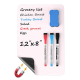 MaxGear Magnetic Pink Dry Erase Board Sheet 12x8 for Refrigerator, Small Fridge Magnetic Whiteboard for Kitchen, Fridge Shopping