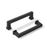 khtumeware 10 Pack 3-3/4inch(96mm) Hole Center Black Cabinet Pulls Heavy-Duty Solid Matte Black Cabinet Hardware Pulls for Kitch