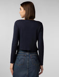 Fyltr Women'S Casual Scoop Neck Henley T-Shirt - Full Sleeves | Fitted Length,Vainly Navy,Vainly Navy,M