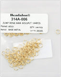 Jump Rings 6mm 144/PkgGoldPlated