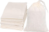 10 Cotton Drawstring Bags Big, 10.5 x 9 inches, Reusable For Multipurpose Storage Home Supplies,Party Favours, Toys Bags, Beige