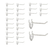 Eastern Tree 30 Packs 4 Metal Pegboard Hooks, Standard Hooks is Fit to Pegboard Display and Pegboard Panels, White